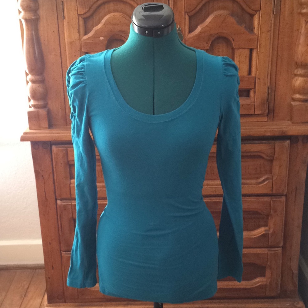 2blondes Teal Long Sleeve Top